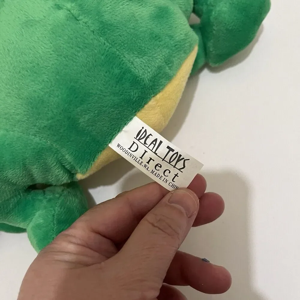 Ideal Toys Direct Green Frog with Strawberry on Head Plush 11